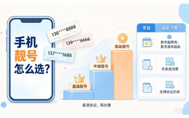 读懂手机靓号：等级划分、最低消费与合约要求全解析