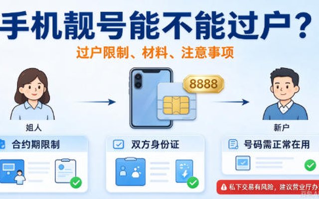 手机靓号能不能过户？过户有什么限制、需要什么材料？