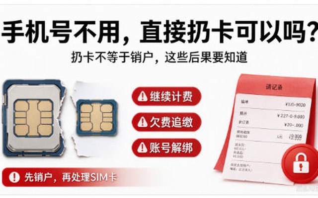 手机号不用直接扔卡可以吗?不销户后果要知晓 手机号不用直接扔卡可以吗?不销户后果要知晓