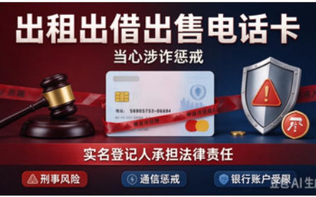 切勿 “卡” 外生财!出租出售电话卡,法律风险需警惕 切勿 “卡” 外生财!出租出售电话卡,法律风险需警惕